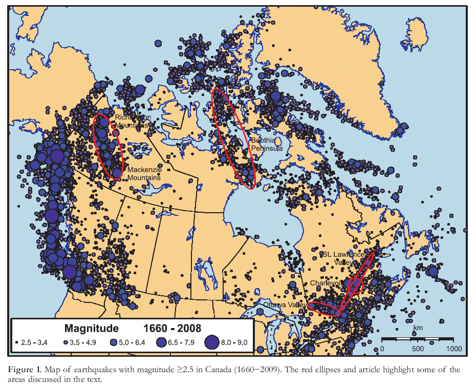 british columbia earthquake map View Of Canada S Earthquakes The Good The Bad And The Ugly british columbia earthquake map