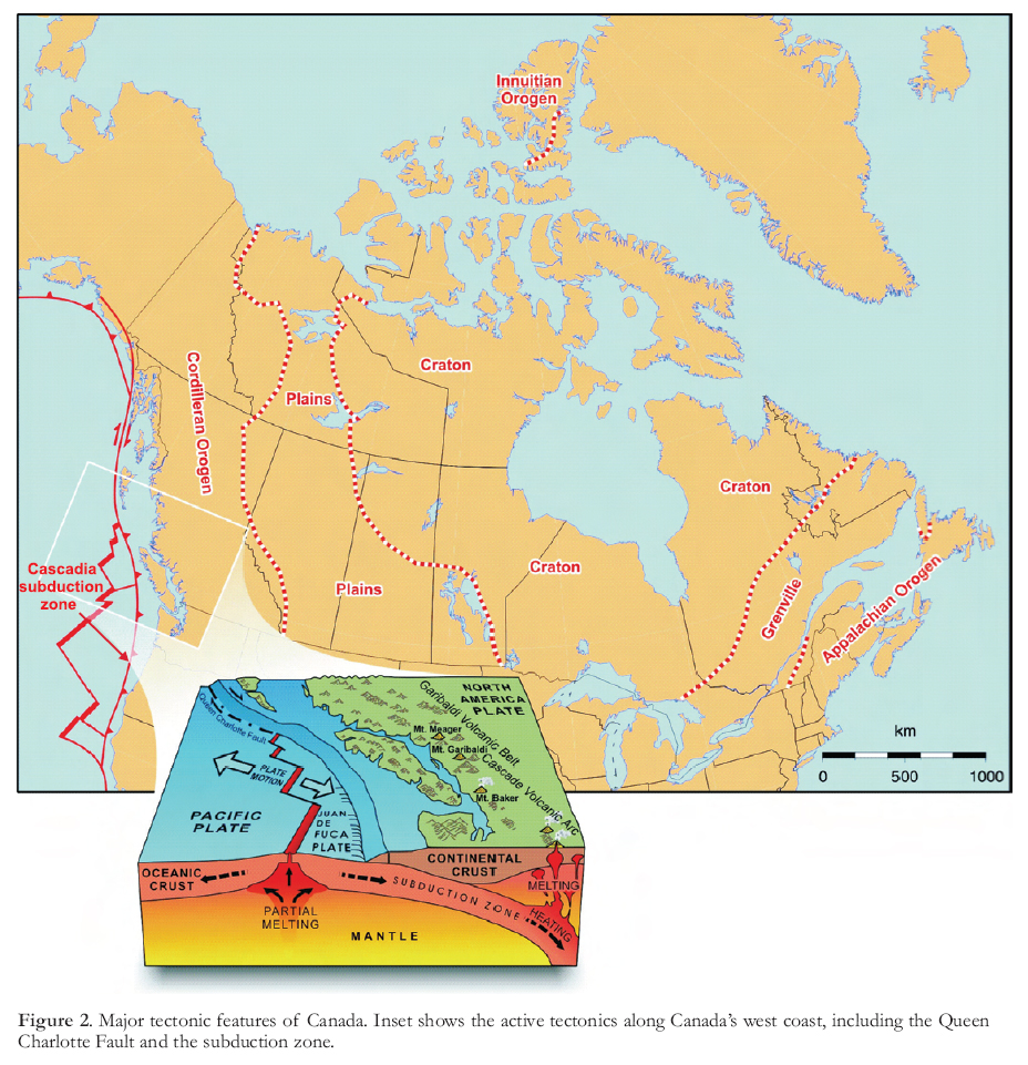 Canada Earthquake Fault Line Map